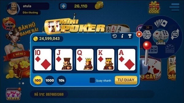 Luật chơi game Mini Poker không hề khó